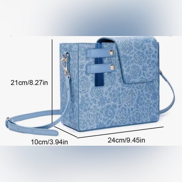 Blue Flower 40oz Stanley Cross Body Bag. New!!! - Picture 2 of 2